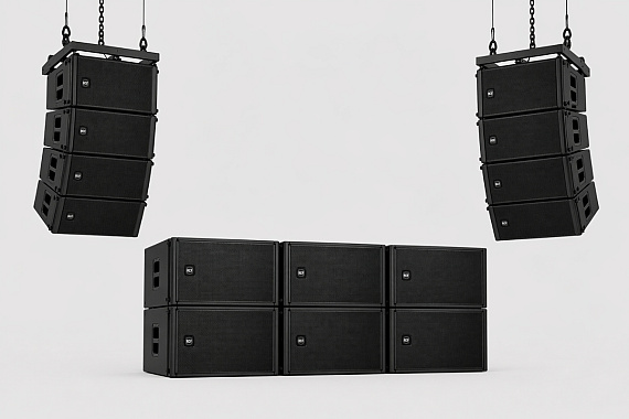 6x 18" sub + 8x line-array top (RCF HDL 20-A systeem)