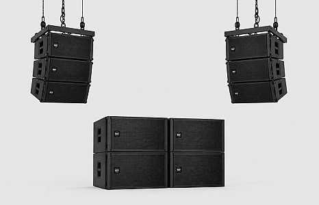 4x 18" sub + 6x line-array top (RCF HDL 20-A systeem) 