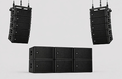 6x 18" sub + 10x line-array top (RCF HDL 20-A systeem)