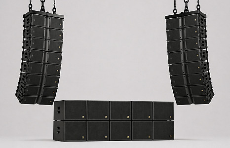~10x sub + ~16x line-array top (Maatwerk – L-Acoustics Kara II of D&B Y-series)