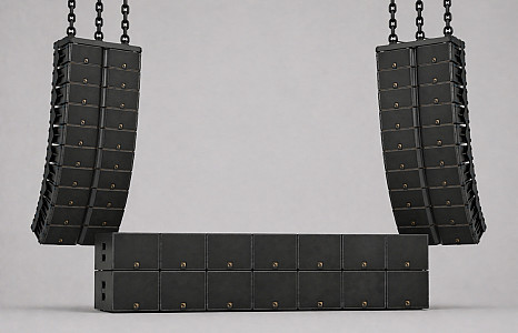 ~14x sub + ~20x line-array top (Maatwerk – L-Acoustics K2 of D&B V-series)