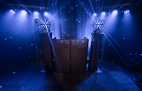 Compact Black DJ Booth Rental